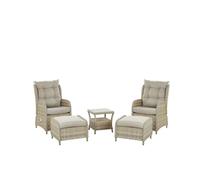 Beliani - Set de terrasse table et 2 fauteuils en rotin beige PONZA