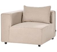 Beliani Siège d'angle Minimaliste Moderne en Bouclé Modulaire 1 Place Rembourré Beige Axebo