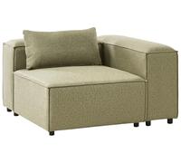 Beliani Siège d'angle Moderne Minimaliste en Tissu Vert Clair Brande