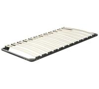 Beliani Sommier à Lattes en Acier pour Lit Simple 90 x 200 cm avec 24 Lattes en Bois Combourg