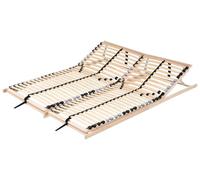 Beliani Sommier à Lattes Réglable Structure en Bois 180 x 200 cm pour Lit Simple Lattes Plates Monthois