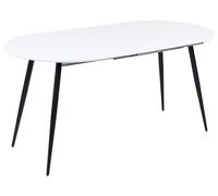 Beliani Table à Manger Extensible 120/150 x 80 cm en MDF avec Pieds en Fer Noir Staverton