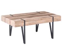 Beliani - Table Basse - Adena - 110 x 60cm, en MDF et Métal, Bois et Noir