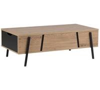 Beliani - Table Basse - Blackpool - en Panneau de Particules et Métal, Bois Clai