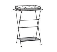 Beliani Table Basse d'Appoint en Acier avec Grille et Barres Noir et Vielli pour Intérieur Rétro ou Industriel