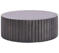 Beliani Table Basse d'Appoint en MgO Fibre de Verre Forme Ronde Résistante aux UV Rouille Eau et Vent Noire Pozza