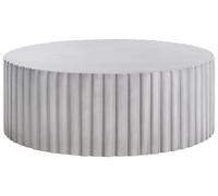 Beliani Table Basse d'Appoint en MgO Fibre de Verre Forme Ronde Résistante aux UV Rouille Eau et Vent Grise Pozza