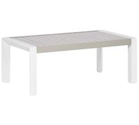 Beliani Table Basse de Jardin 120 x 70 cm en Aluminium Taupe Castella