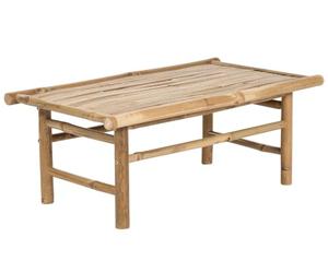 Beliani Table Basse en Bambou Ton Bois Clair Rectangulaire 80 x 45 cm Style Rustique Todi