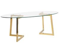 Table basse doré et plateau en verre FRESNO