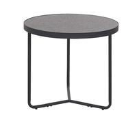 Beliani Table Basse Industrielle Plateau Effet Béton Pieds en Métal Noir Petite Taille Melody
