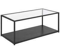 Beliani - Table Basse - Medora - 100 x 54 cm, en Verre et Métal, Transparent et