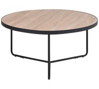 Beliani - Table Basse - Melody Big - en MDF et Métal, Bois Clair et Noir