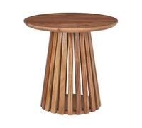 Beliani Table Basse Moderne de Forme Ronde en Bois d'Acacia Foncé Mesilla