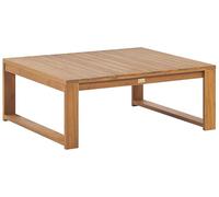 Beliani Table Basse Moderne en Bois d'Acacia 90 x 75 cm pour Ensemble de Jardin Bois Marron Clair Timor II