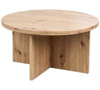 Beliani Table Basse Moderne MDF 80 x 80 cm Mobilier de Salon Bois Clair Stanton