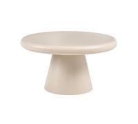 Beliani Table Basse Ronde à Pied Central Design Sculptural Style Organique Blanche Mamawi