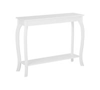 Beliani Table Console Blanche en MDF de Style Traditionnel pour Hall d'Entrée et Couloir Classique ou Scandinave