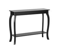 Beliani Table Console Noire en MDF de Style Traditionnel pour Hall d'Entrée et Couloir Classique ou Moderne