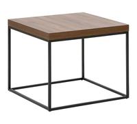 Beliani - Table d'Appoint - Delano - Plateau Carré Imitation Bois Foncé et