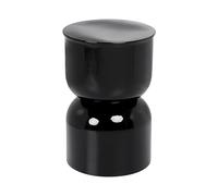 Beliani Table d'Appoint en Fer Ronde Élégante Meuble d'Intérieur Salon Chambre Noire Letta