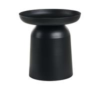 Beliani Table d'Appoint en Métal Ronde Extrémité de Canapé Forme Géométrique Noire Torrens