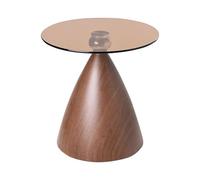 Beliani Table d'Appoint Glamour en Métal Ronde Table Basse Marron Corella