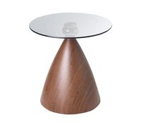 Beliani Table d'Appoint Glamour en Métal Ronde Table Basse Marron et Noire Corella