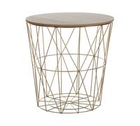 Beliani - Table d'Appoint - Lanark - Dorée et Marron Moderne