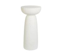 Beliani Table d'Appoint Moderne MgO Forme Ronde Salon Effet Terrazzo Blanc Cassé Cadini