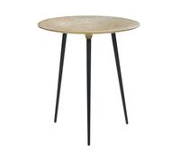 Beliani Table d'Appoint Noir et Doré en Métal Finition Brillante Plateau Irrégulier Waipu