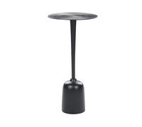 Beliani Table d'Appoint Noire en Aluminium Revêtu de Poudre Plateau Rond Moderne Selwyn