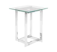 Table D'appoint Crystal Argenté Argenté