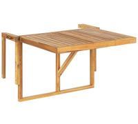 Beliani Table de Balcon Marron Acacia pour 2 Personnes Rabattable | Bois, Rectangulaire, Huilé, À assembler entièrement, Charge Max 15 kg, Pour Extérieur, 69 x 70 x 51 cm