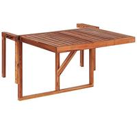Table De Jardin 60 X 40 Cm Bois Solide Bois Foncé Udine Bois foncé