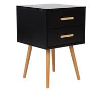 Beliani - Table de Chevet - Alabama - 61 x 40 cm, en MDF, Noire