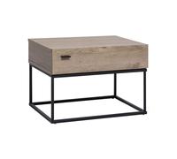 Beliani - Table de Chevet - Cairo - en Panneau de Particules et Métal, Bois Fonc