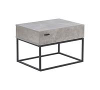 Beliani - Table de Chevet - Cairo - en Panneau de Particules et Métal, Effet Bét