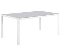 Table De Jardin En Aluminium Et Verre Grise 160 X 90 Cm Catania Gris