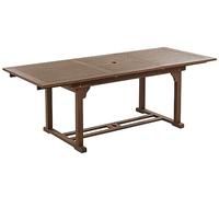Beliani Table de Jardin Extensible 160/220 x 90 cm en Bois d'Acacia Marron Foncé Amantea