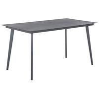 Beliani - Table de Jardin - Mileto - 140 x 80 cm, en Aluminium et Verre de Sécur