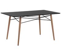 Beliani - Table de Salle à Manger - Biondi - 140 x 80 cm, en MDF, Noir et Bois C