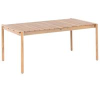 Beliani Table de Salle à Manger de Jardin Rustique en Bois d'Acacia 180 x 100 cm 6 Personnes Marron Clair Manado