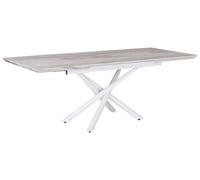 Beliani - Table Extensible - Moira - 160/200 x 90 cm, en MDF et Acier, Effet Mar