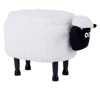 Beliani Tabouret Animal Pouf Ottoman pour Enfant avec Coffre en Forme de Mouton Blanc Sheep