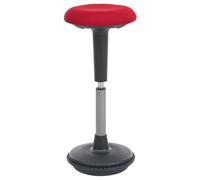 Beliani Tabouret de Bureau Oscillant en Tissu avec Structure Métallique Siège Hauteur Réglable Assise Active Rouge Estell