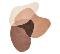 Beliani Tapis en Laine 140 x 140 cm Forme Irrégulière Multicolore Sinjuwi