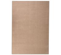 Beliani Tapis Moderne en Polyester à Poils Longs 140 x 200 cm Tufté à la Machine Forme Rectangulaire Beige Sable Demre