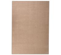 Beliani Tapis Moderne en Polyester à Poils Longs 160 x 200 cm Tufté à la Machine Forme Rectangulaire Beige Sable Demre