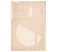 Beliani Tapis Rectangulaire Moderne en Laine Fait Main 160 x 230 cm Beige Gaya